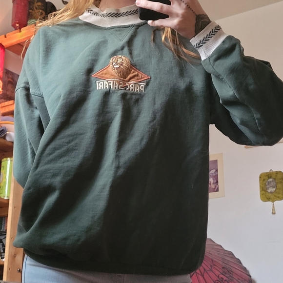 Vintage Parc Safari green long sleeve mock neck sweater- size medium - Picture 8 of 9